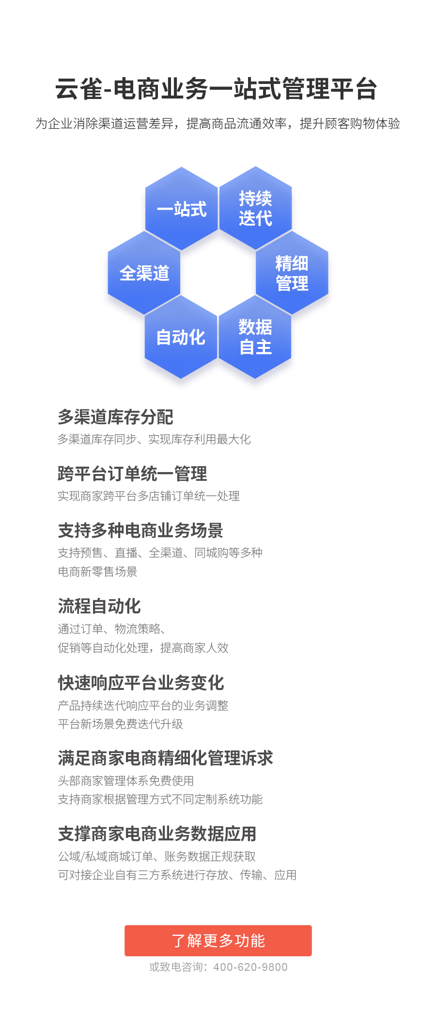 云雀OMS电贸易务一站式治理平台